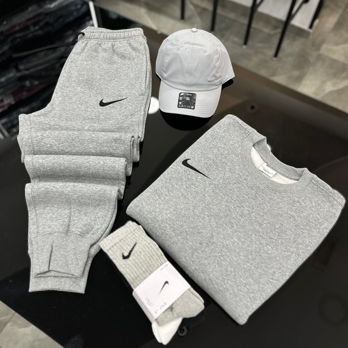 Tuta Nike Fleece GREY Girocollo