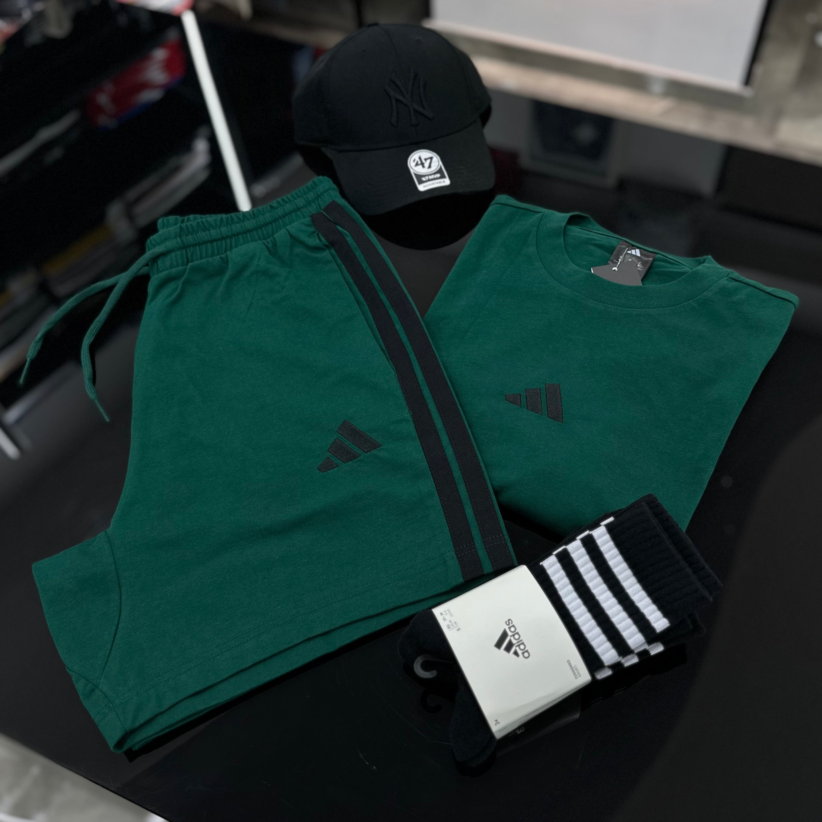 Coordinato Adidas STRIPES Dark Green