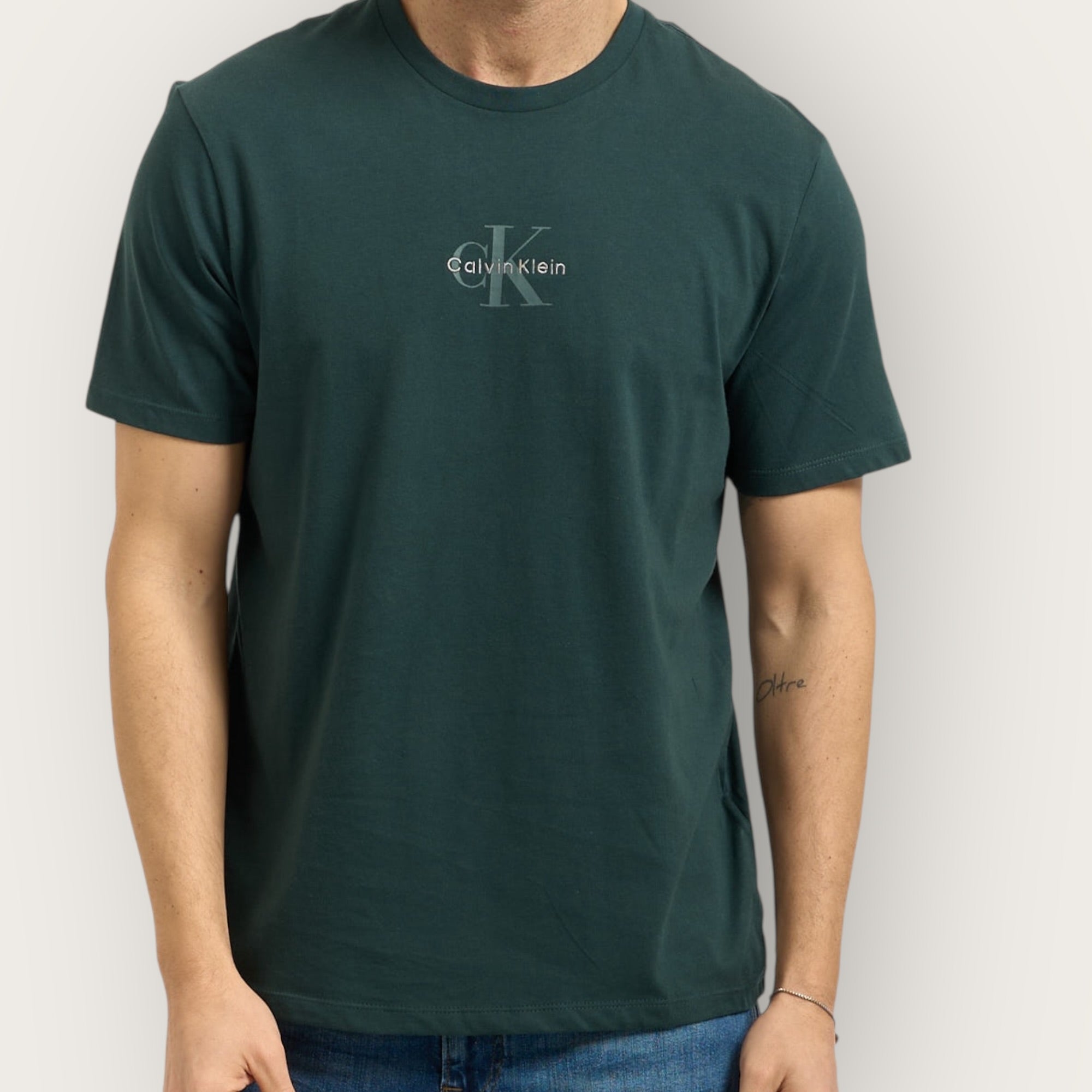 T-Shirt Calvin Klein monogram GREEN