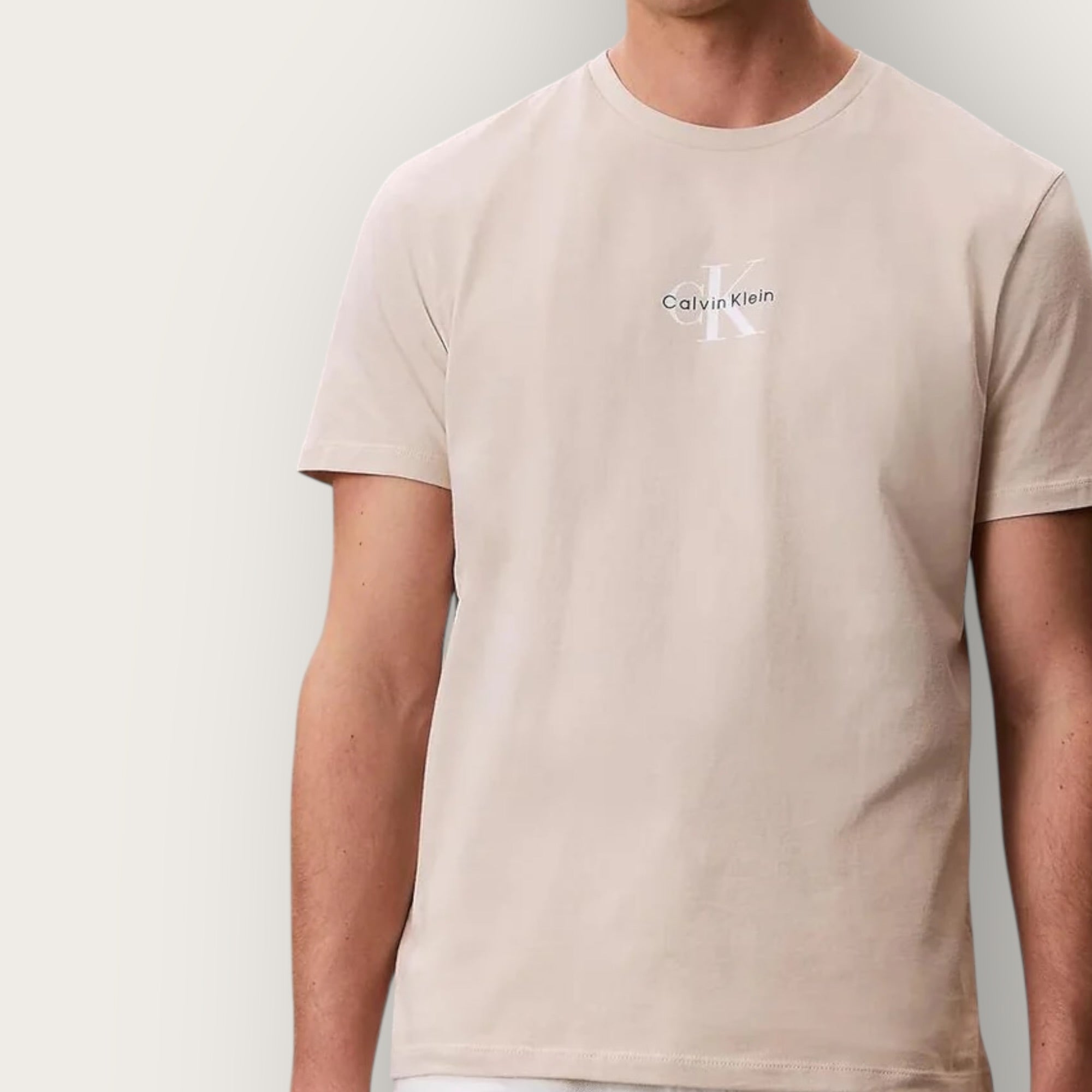 T-Shirt Calvin Klein monogram BEIGE
