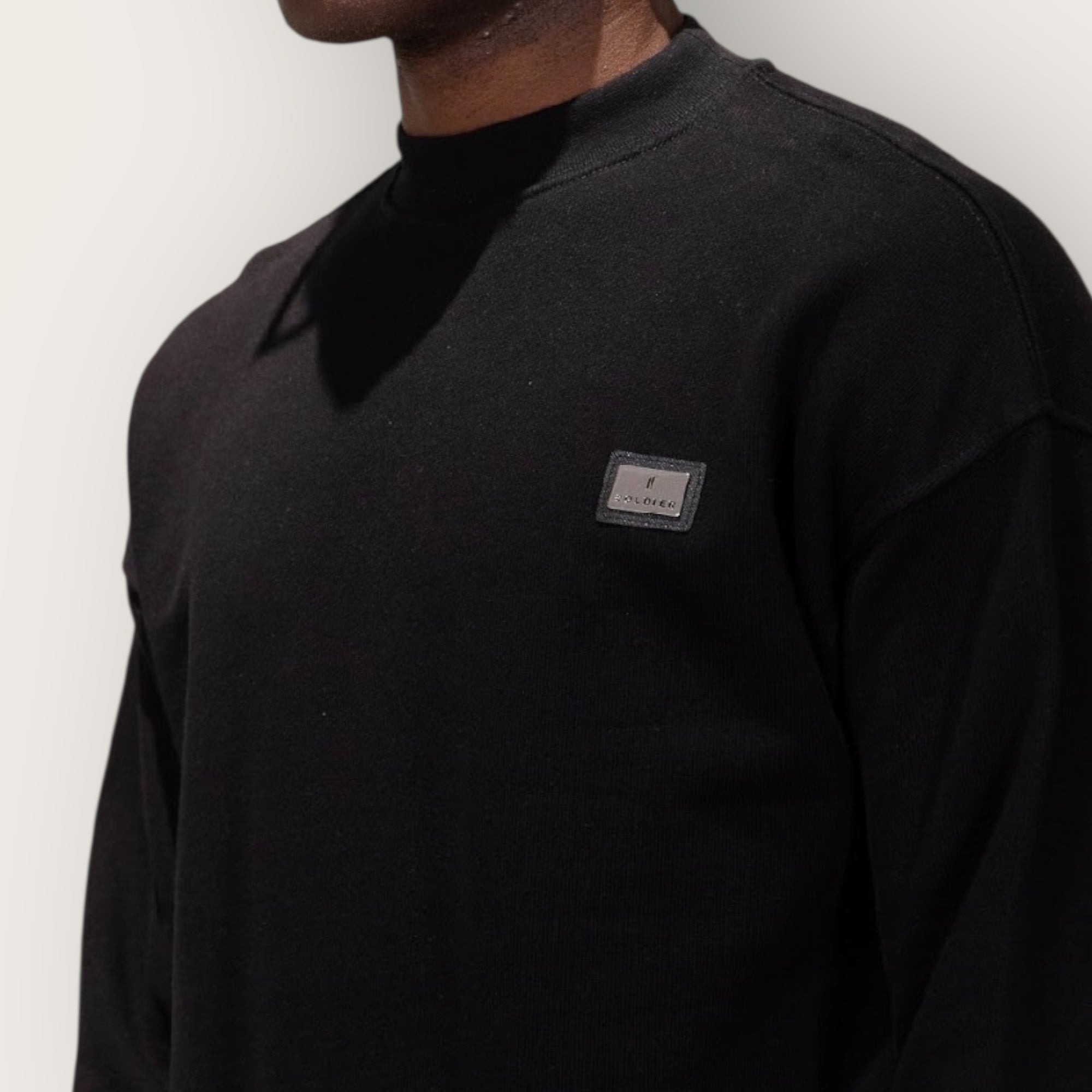 Felpa Soldier patch BLACK