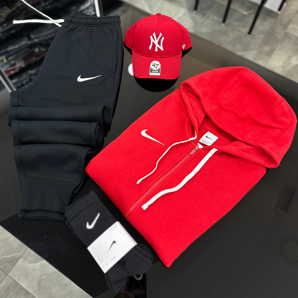 Tuta Nike Fleece RED Zip