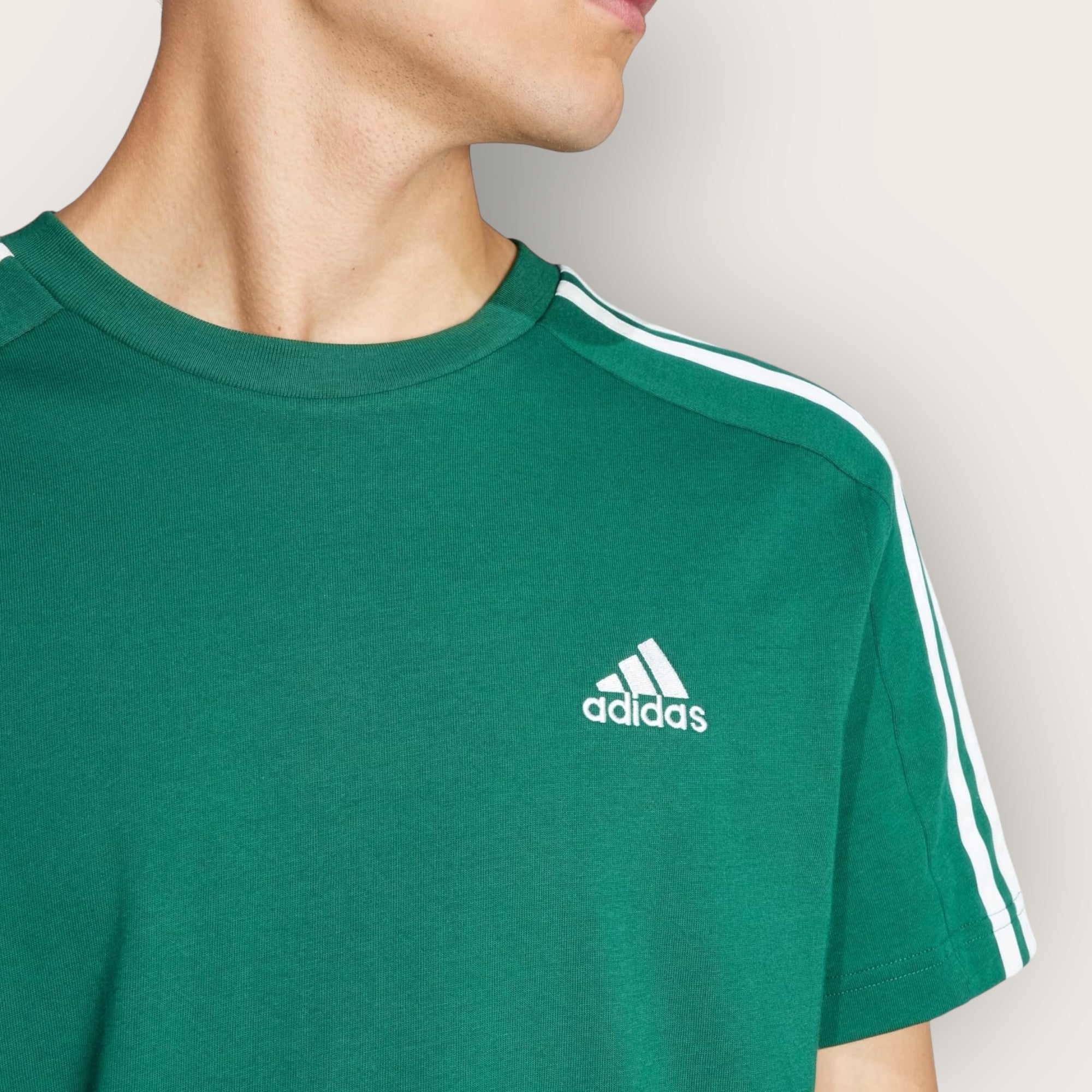 T-Shirt Adidas stripes DARK GREEN