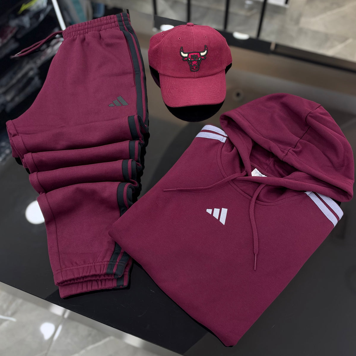 Tuta Adidas Stripes BURGUNDY