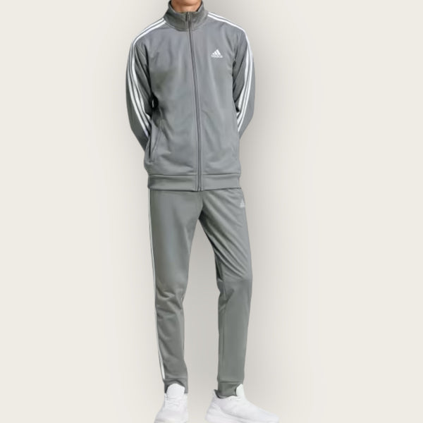 Adidas basic stripes BLACK tracksuit