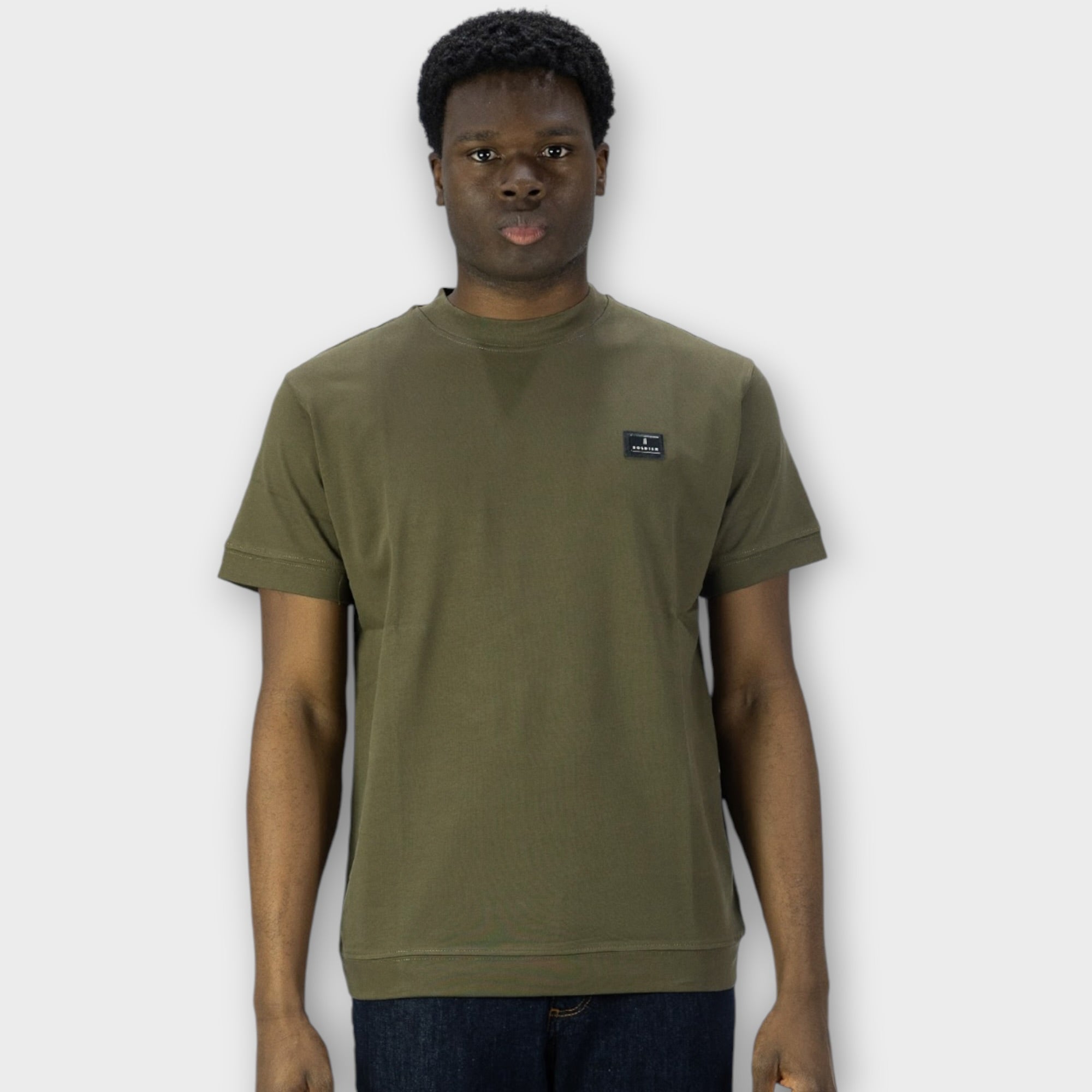 T-Shirt Soldier Patch KAKI