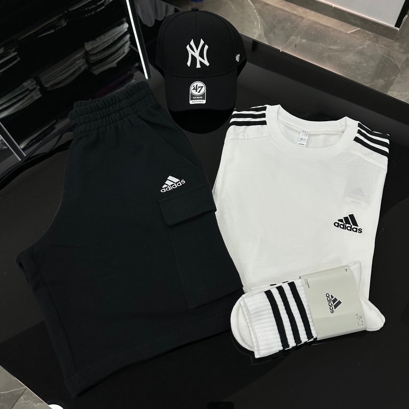 Completo Adidas Cargo Stripes WHITE