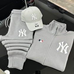 Total look Yankees full zip GREY