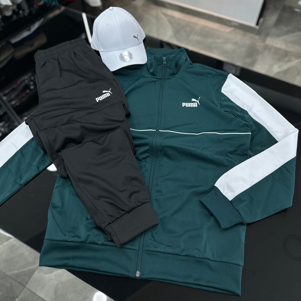 Tuta Puma POLY SUIT dark green