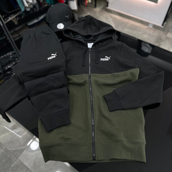 Tuta Puma HOODED FZ green