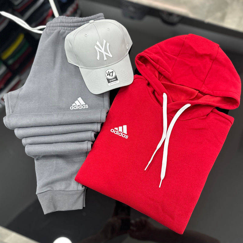 Total look Adidas RED / GREY