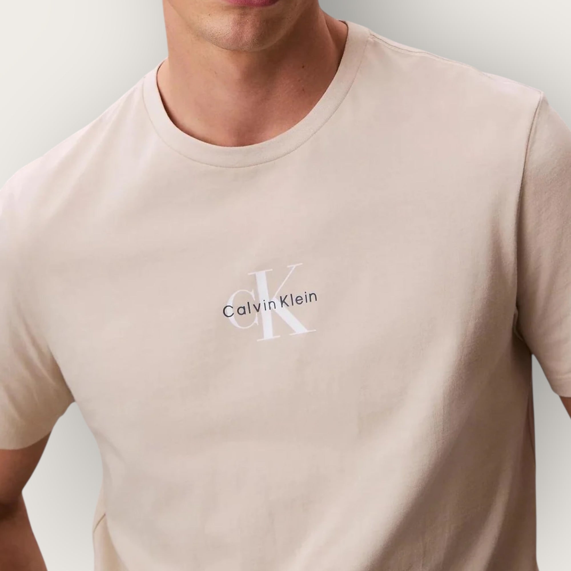 T-Shirt Calvin Klein monogram BEIGE
