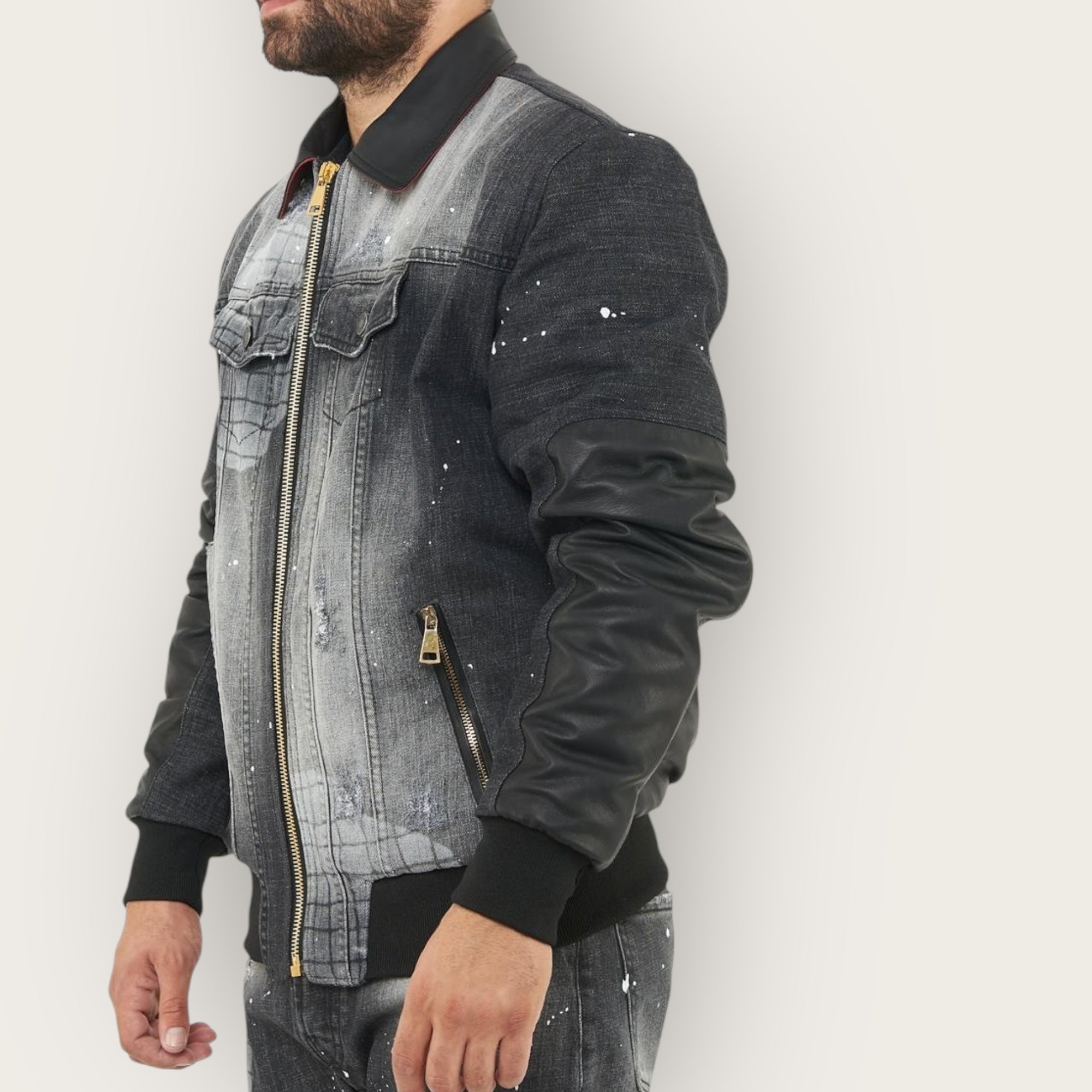 Giubbotto Artik pelle-denim