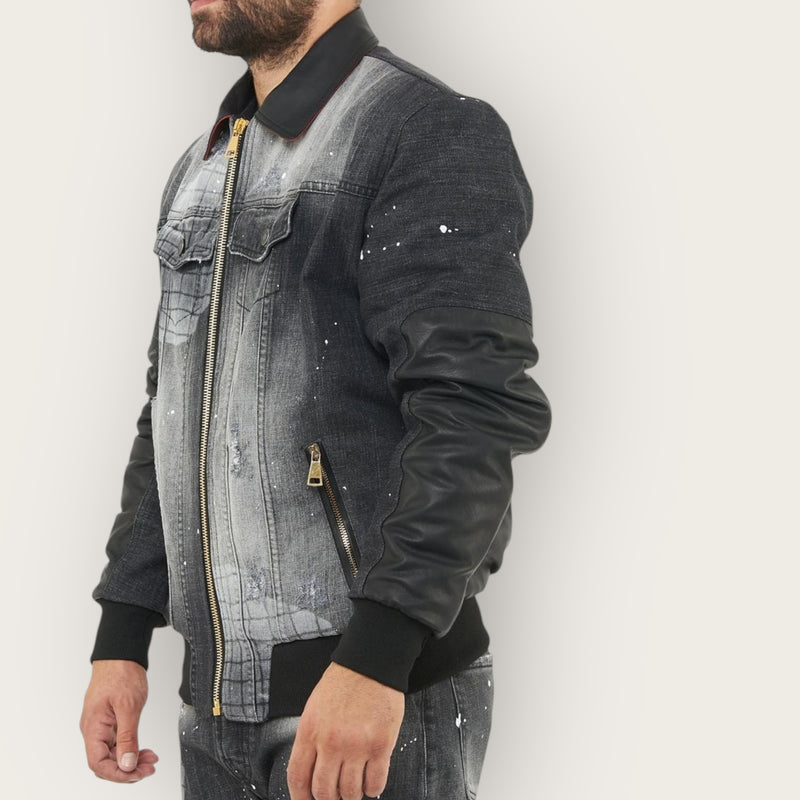 Giubbotto Artik pelle-denim