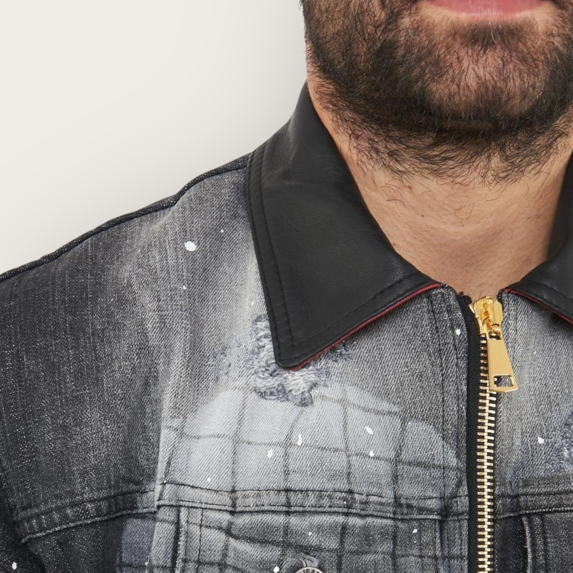 Giubbotto Artik pelle-denim