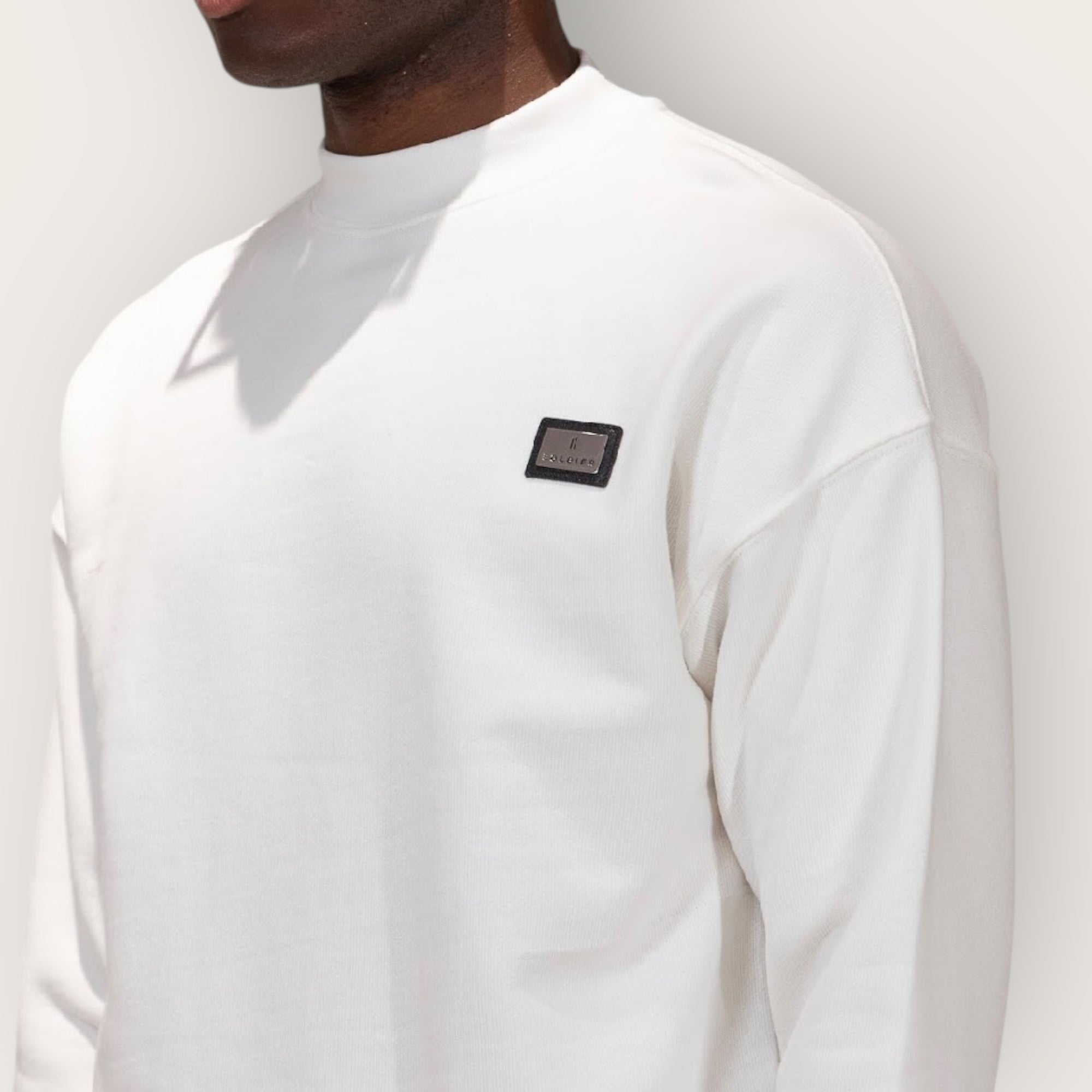 Felpa Soldier patch WHITE