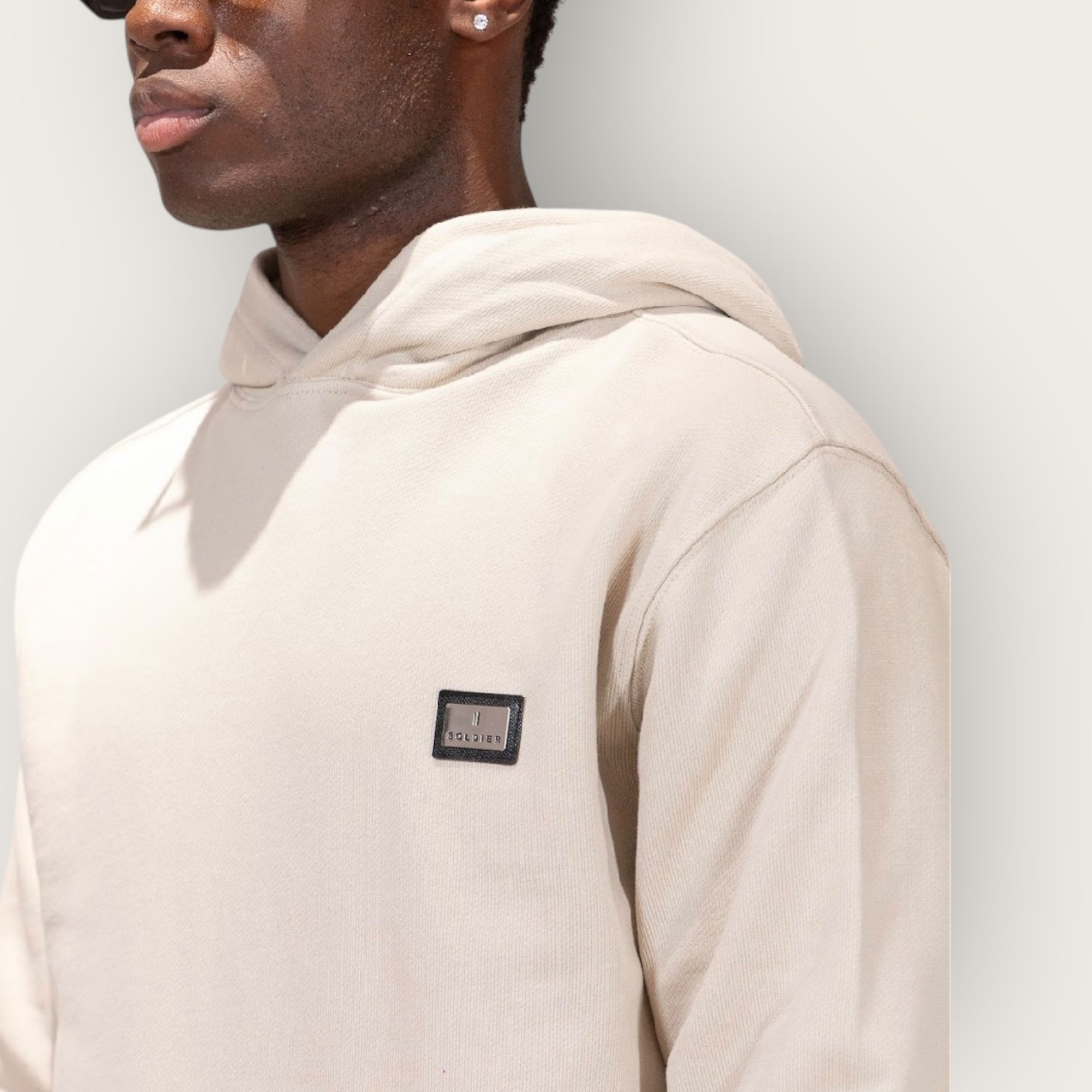 Felpa Soldier cappuccio BEIGE