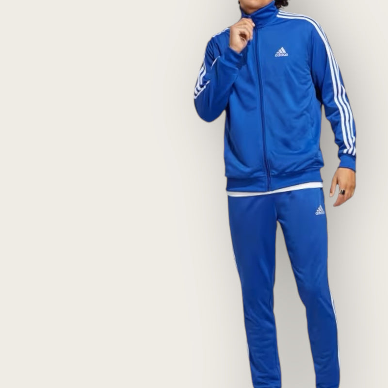 Adidas basic stripes BLACK tracksuit